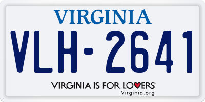 VA license plate VLH2641