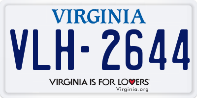 VA license plate VLH2644