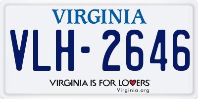 VA license plate VLH2646