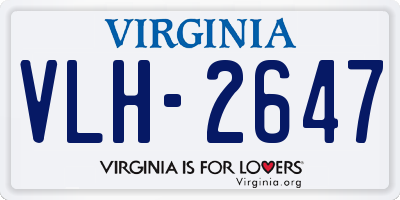 VA license plate VLH2647