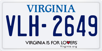 VA license plate VLH2649