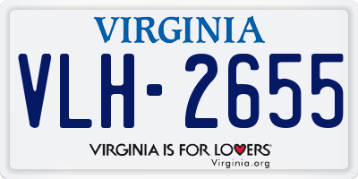 VA license plate VLH2655