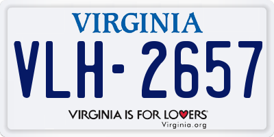 VA license plate VLH2657
