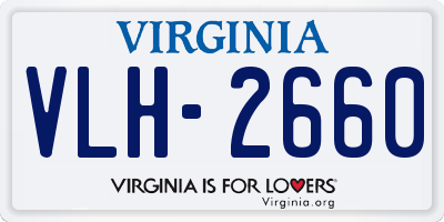 VA license plate VLH2660