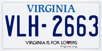 VA license plate VLH2663