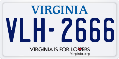 VA license plate VLH2666