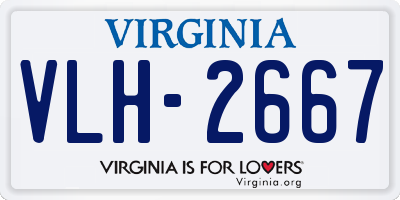 VA license plate VLH2667