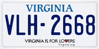 VA license plate VLH2668
