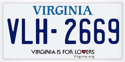 VA license plate VLH2669