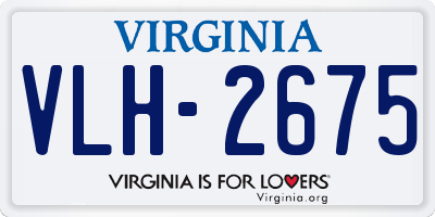 VA license plate VLH2675