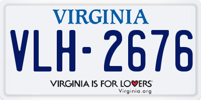 VA license plate VLH2676