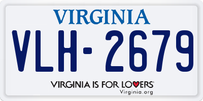 VA license plate VLH2679
