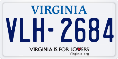 VA license plate VLH2684