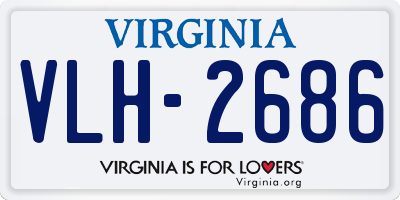 VA license plate VLH2686