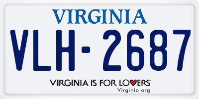 VA license plate VLH2687