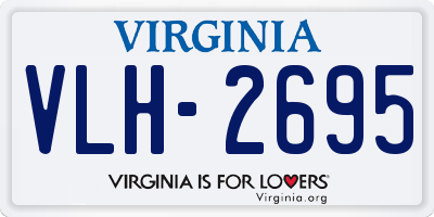 VA license plate VLH2695