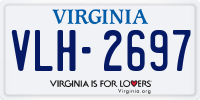 VA license plate VLH2697
