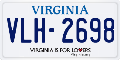 VA license plate VLH2698