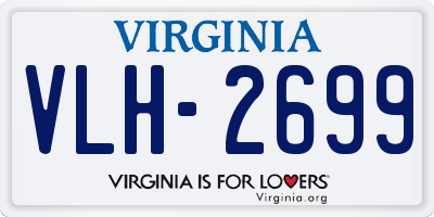 VA license plate VLH2699
