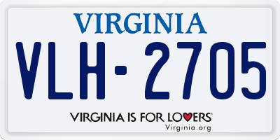 VA license plate VLH2705