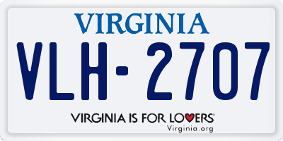 VA license plate VLH2707