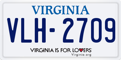 VA license plate VLH2709