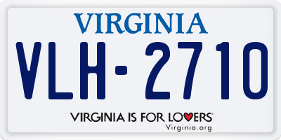 VA license plate VLH2710