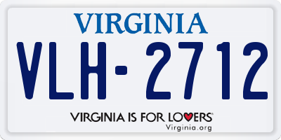 VA license plate VLH2712