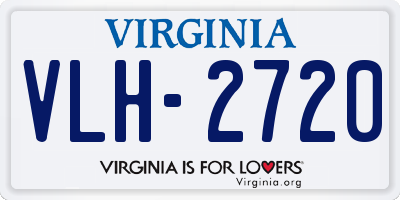 VA license plate VLH2720