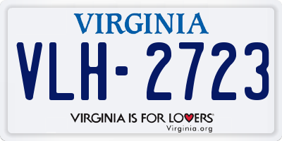 VA license plate VLH2723
