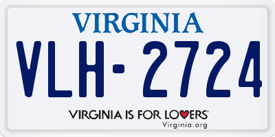 VA license plate VLH2724