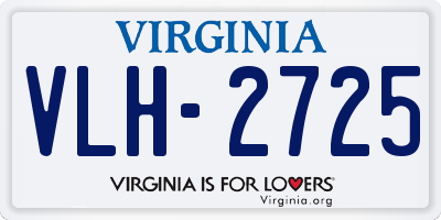 VA license plate VLH2725