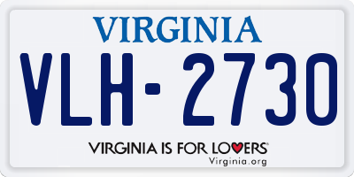 VA license plate VLH2730