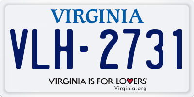 VA license plate VLH2731
