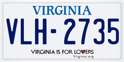 VA license plate VLH2735