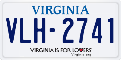 VA license plate VLH2741