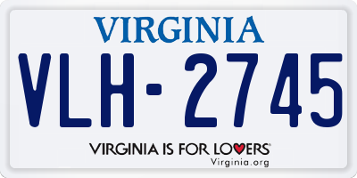 VA license plate VLH2745