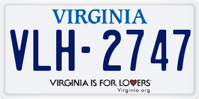 VA license plate VLH2747