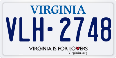 VA license plate VLH2748