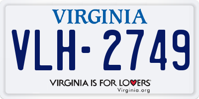 VA license plate VLH2749