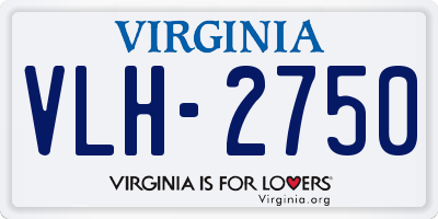 VA license plate VLH2750