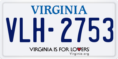 VA license plate VLH2753