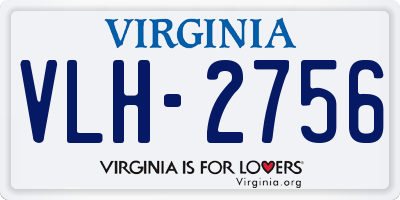 VA license plate VLH2756
