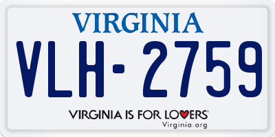 VA license plate VLH2759
