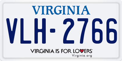 VA license plate VLH2766