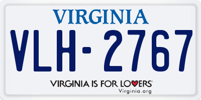 VA license plate VLH2767