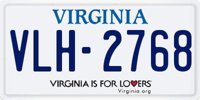 VA license plate VLH2768