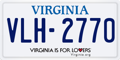 VA license plate VLH2770