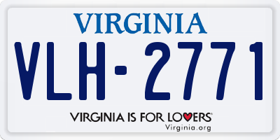 VA license plate VLH2771