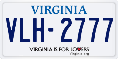 VA license plate VLH2777